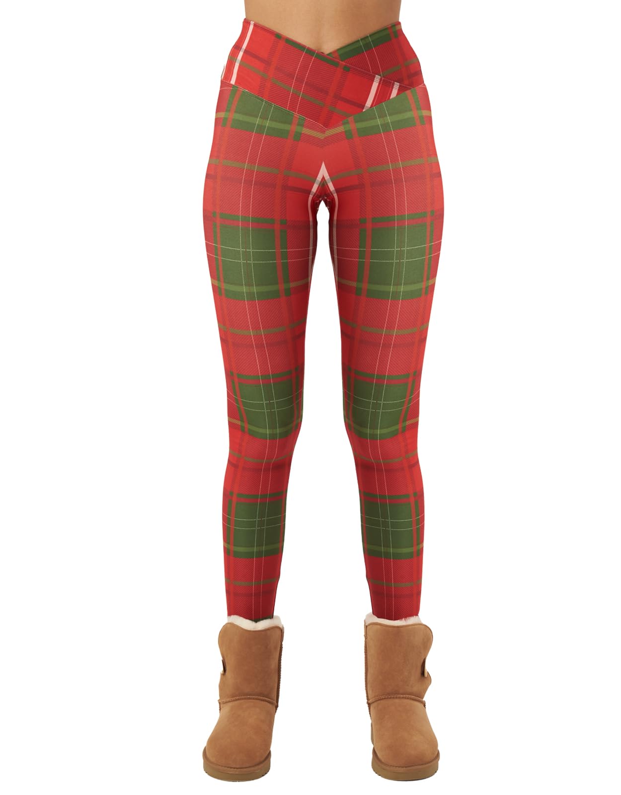 sissycos Women's Christmas Halloween Crossover Leggings High Waisted