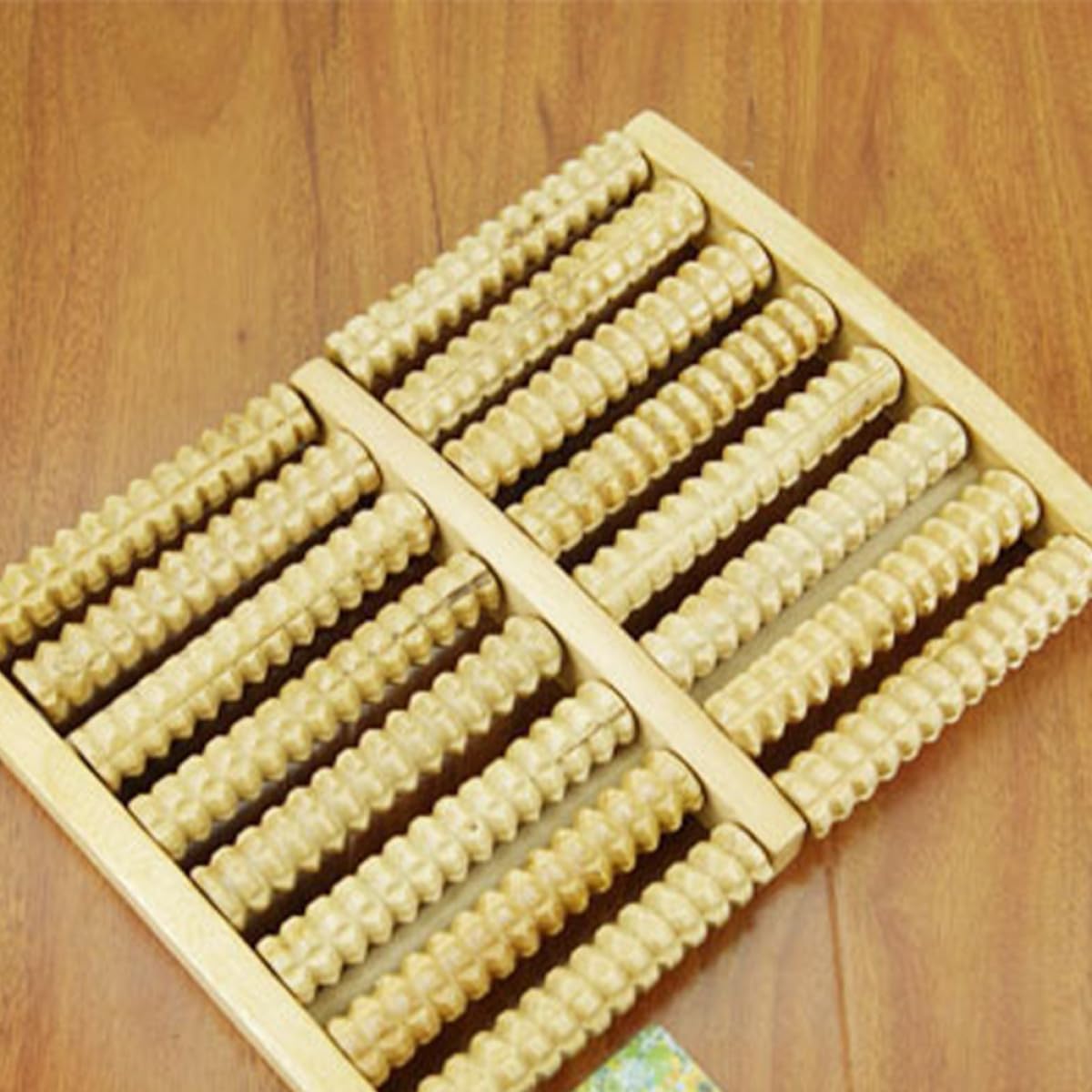 Masajeador de Pies 8 Rodillos de Madera Masajeador de Rodillos de Madera para Acupresión Alivio de Fascitis Plantar y Mejora Circulación Sanguínea Herramienta de Masaje para