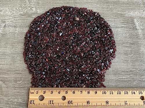 Image of Garnet Chips - Natural Mini Garnet Stones, Crushed Undrilled Garnet, Semi-Tumbled Genuine Garnet (1 /8 lb)