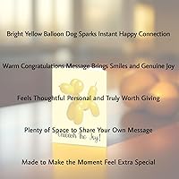 Vista 4 de Glory To Dog Da rienda suelta a la alegría felicitaciones por tu nuevo cachorro tarjeta de felicitación con sobre de correo..