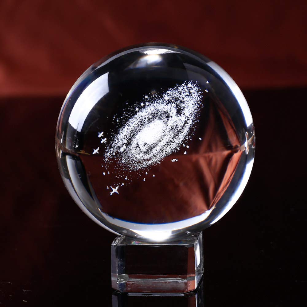 6CM średnica Globe Galaxy miniatury kryształowa kula 3D grawerowane szkło kwarcowe kula kula akcesoria do dekoracji domu prezenty, H