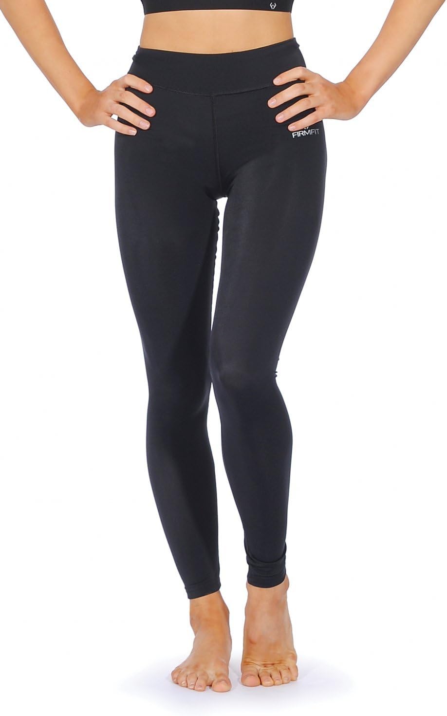 Dans-ez DANSEZ Dance Fitness Leggings Deep Waistband Black Gym Yoga Pilates (Extra Small UK Size 6/8)