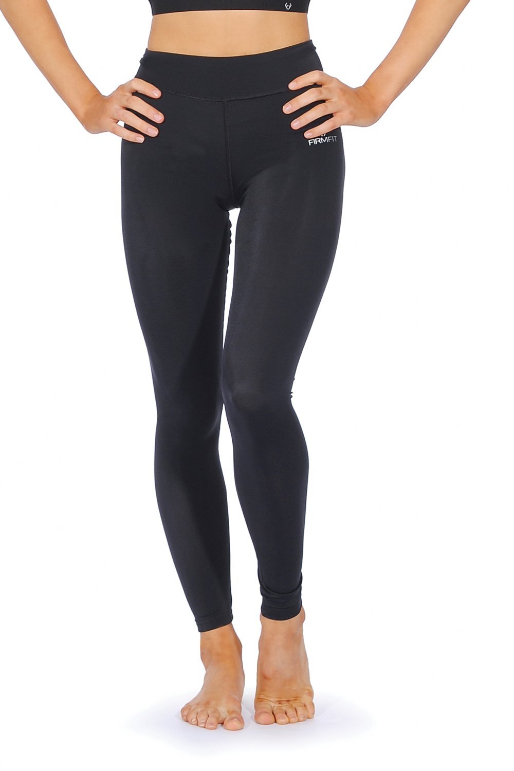 Dans-ez DANSEZ Dance Fitness Leggings Deep Waistband Black Gym Yoga Pilates (Extra Small UK Size 6/8)