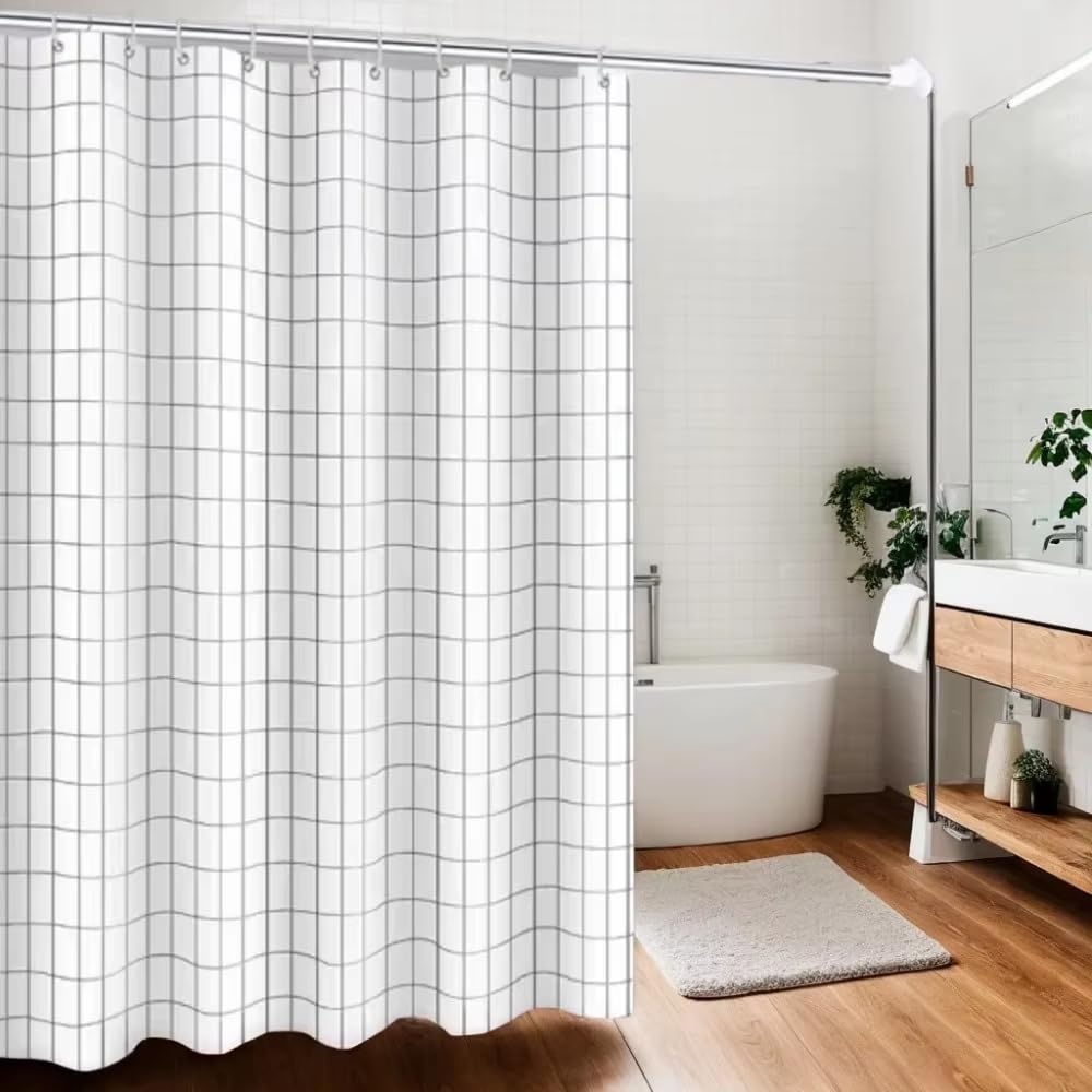 Ajalgz Bathroom Shower Curtian Bathroom Shower Curtain Waterproof Bathtub Bathing Modern Black And White Shower Curtains(110X214cm/Height)