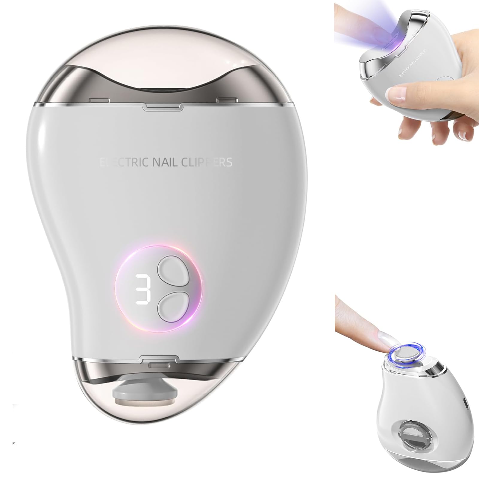 DarkSwan Electric Nail Clipper, 2 in 1 Nail File