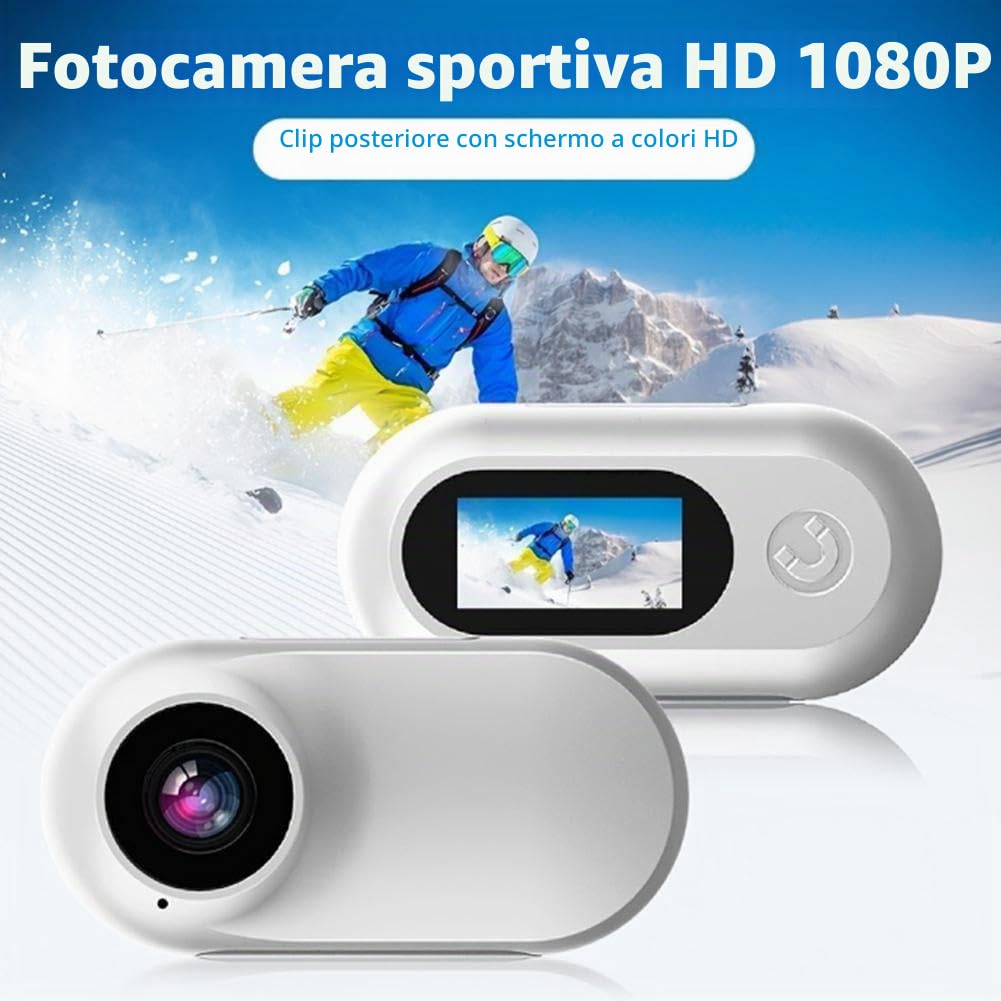 Collare per fotocamera per gatti, collare per cani con videocamera HD 1080p, mini action cam HD 1080p, piccola videocamera per animali domestici, sport, ciclismo, regalo di compleanno