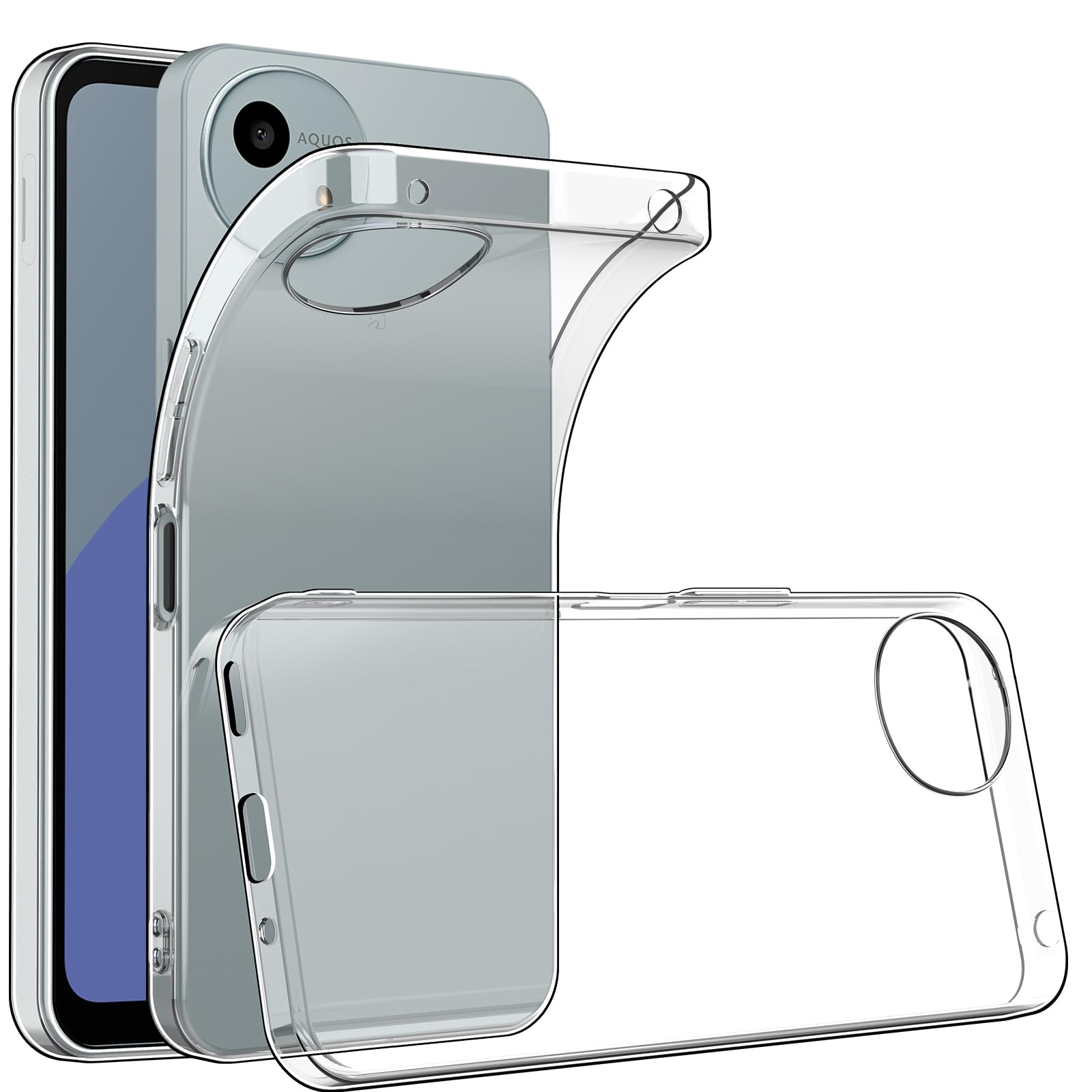 AQUOS Wish4 ケース クリア 透明 シリコン シャープ アクオスWis…