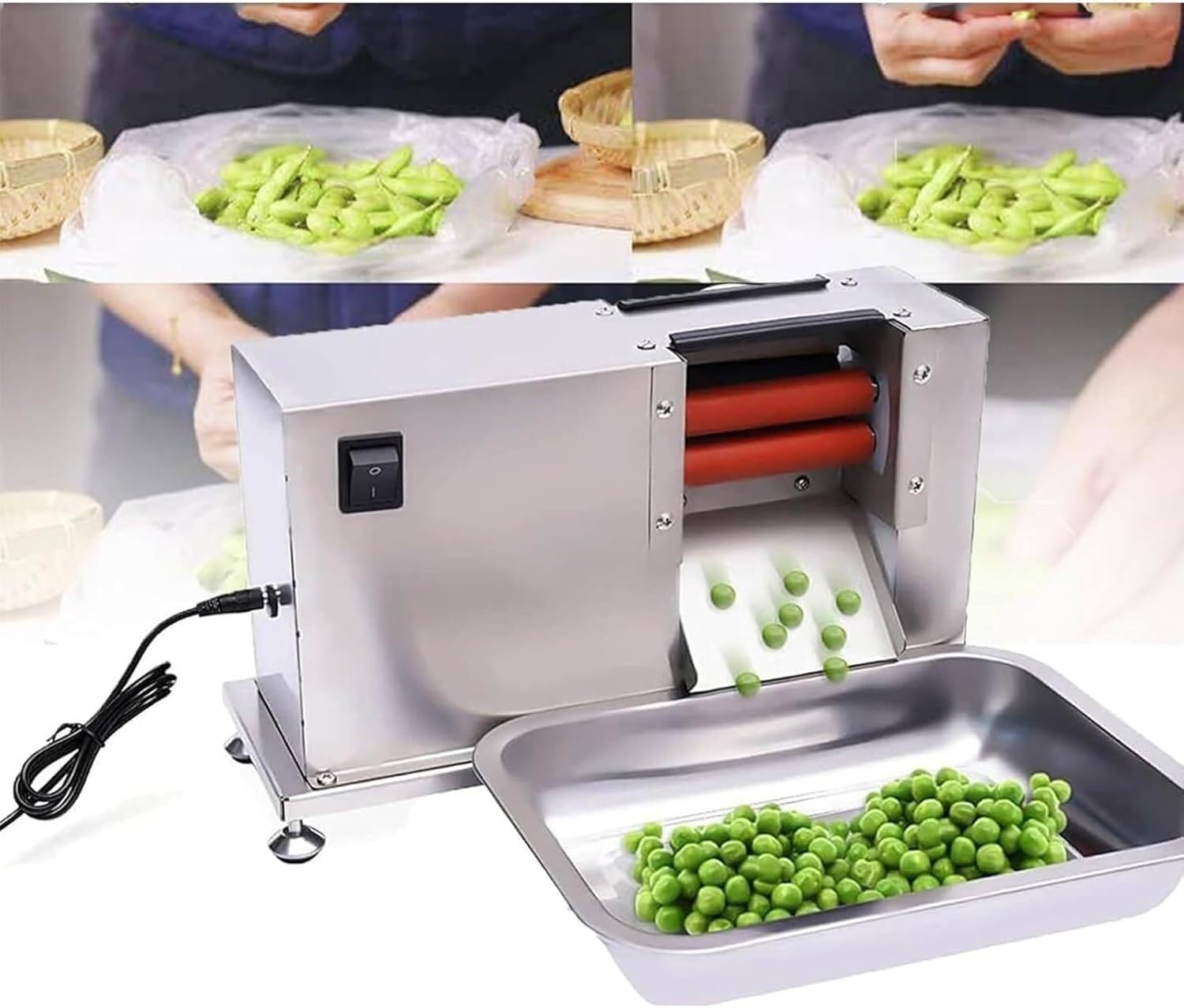 Pea Peeling Machine,20W Electric Pea Peeling Machine Bean Shelling Machine,Commercial Peeling Machine,Household Peeling Machine