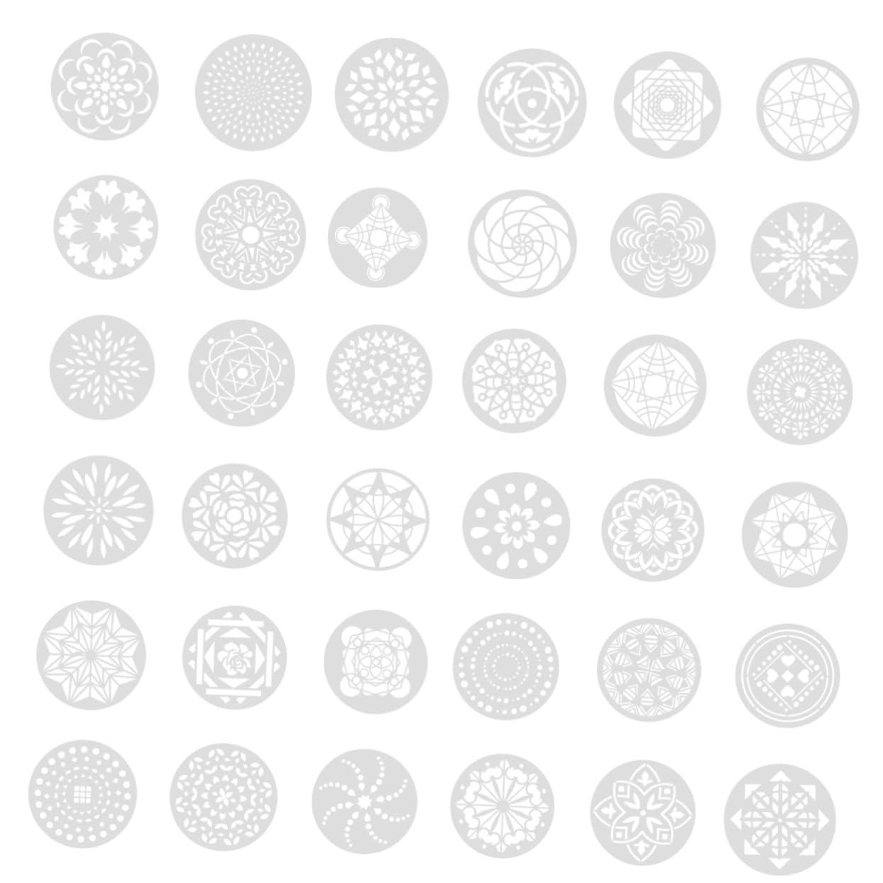 SEWACC 126pièces Pochoirs Mandala Pour Peinture Modèles Pet Flexibles Et Pour Créations Artistiques Sur Sols Murs Et Meubles