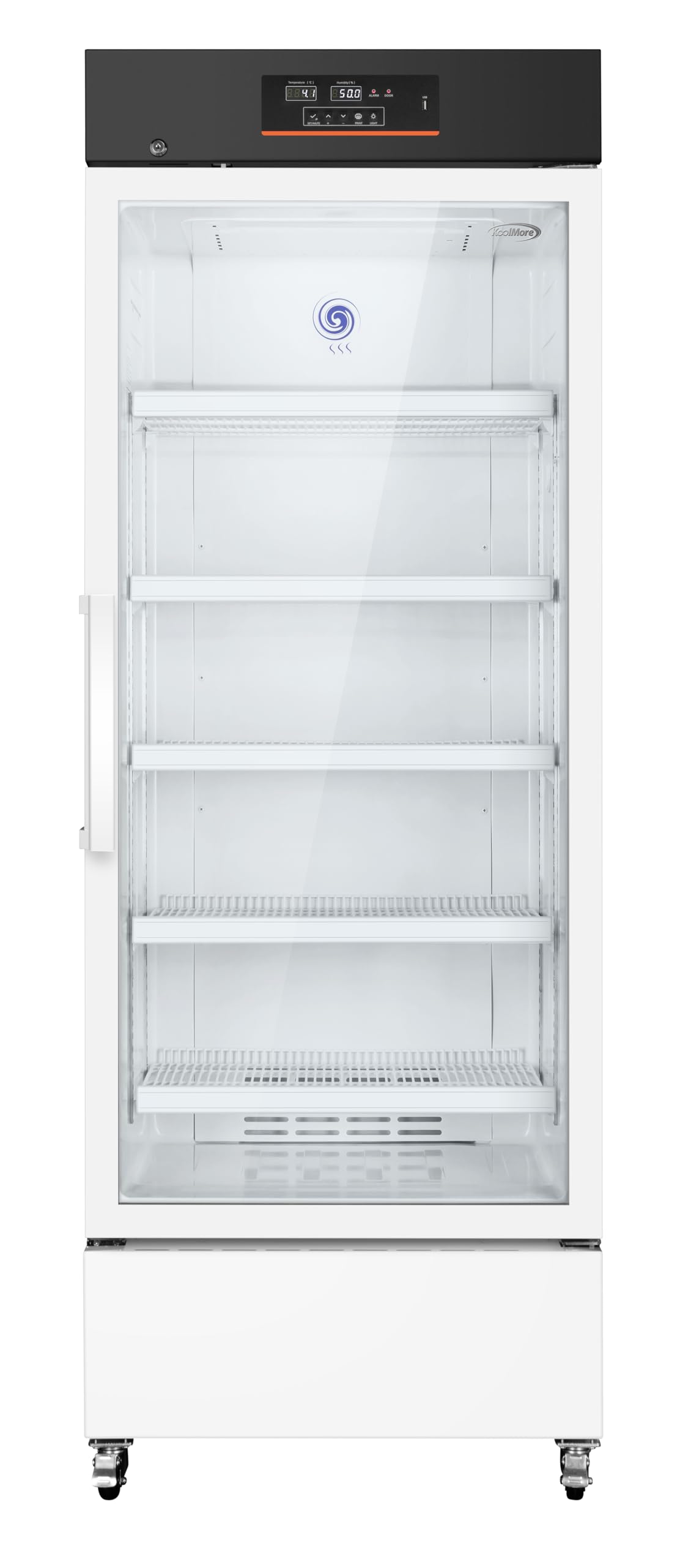 KoolMore 15 cu. ft. Medical Pharmacy Refrigerator with Emergency Backup Battery for Temperature Display and Alarm in White, UL Listed (KM-PHR-15C)