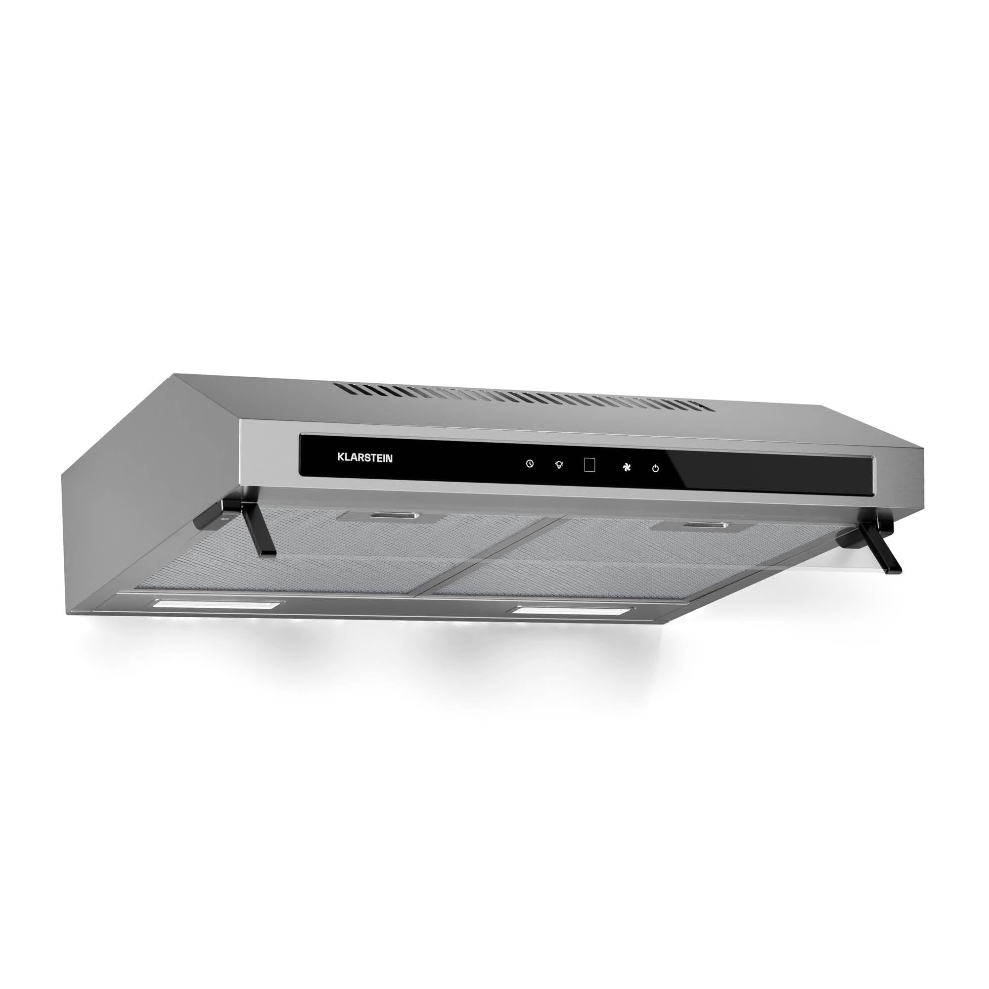 Klarstein Purista Force okap podtynkowy, 60 cm, 400 m³/h, podwójny silnik, klasa energetyczna C, dotyk LED, stal nierdzewna,