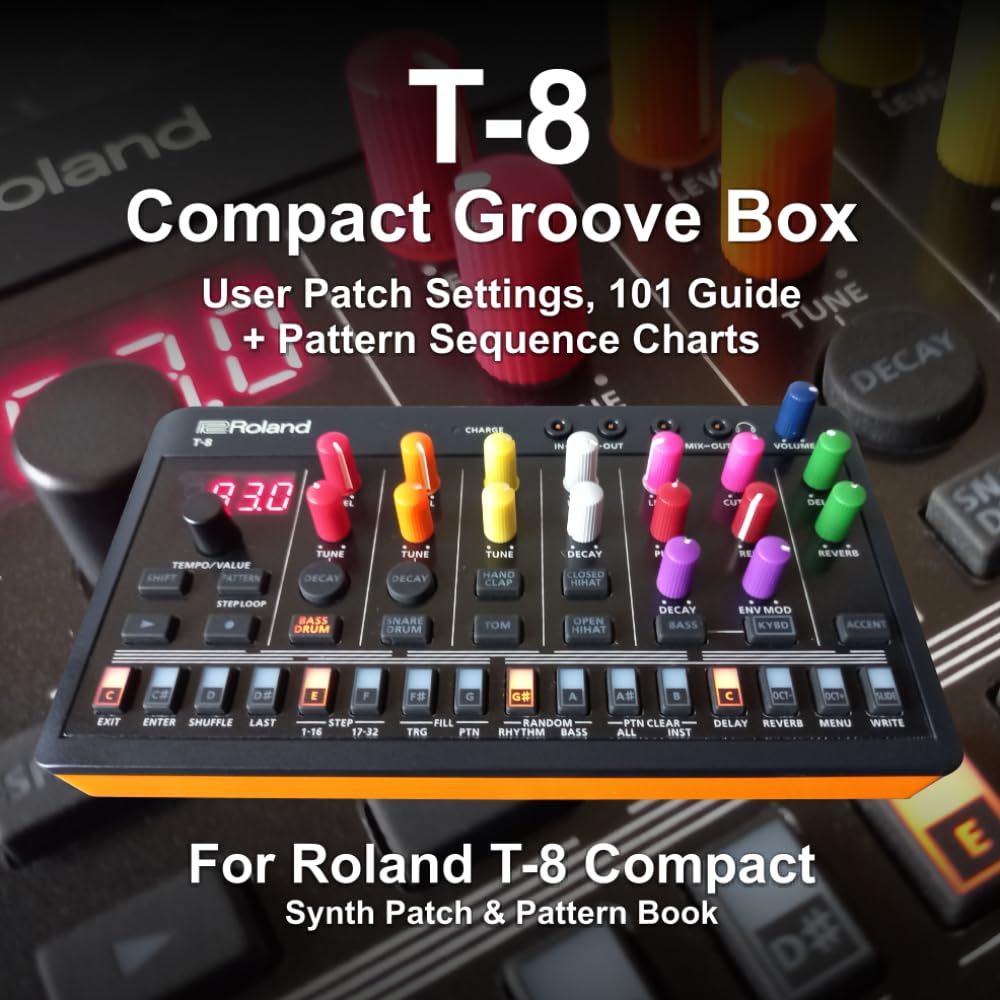 T-8 Compact Groove Box - A User Synth Patch and Pattern edit charts book: Ideal for Roland T-8 Compact