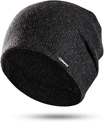 Gorro de caveira quente de inverno de lã - gorro de caveira masculino feminino para corrida, esqui, caminhada, 060-preto, Tamanho �nica