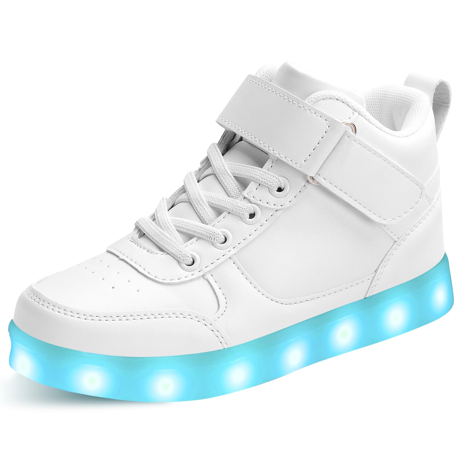 Scarpe da ginnastica per bambini con luci a LED, alte e lampeggianti, ricarica USB, per ragazzi e ragazze