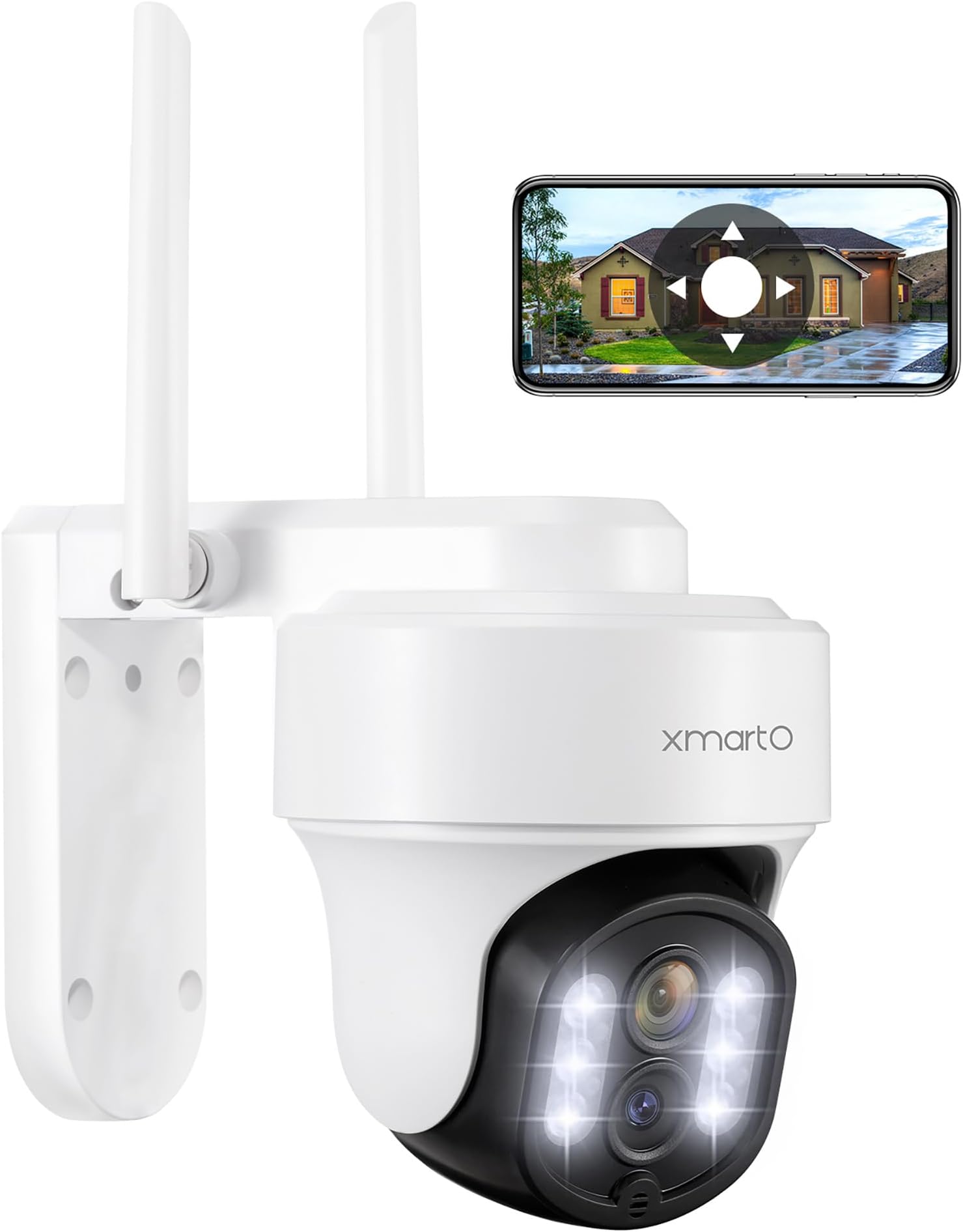 xmartO 10X Zoom Dual Lens PTZ Home Security Camera
