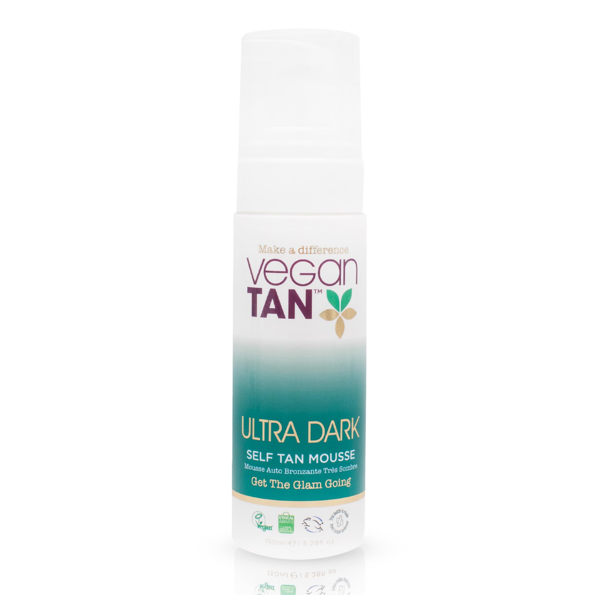 VeganTan Ultra Dark Self Tan Mousse for Long Lasting Streak Free Aloe Vera 150ml