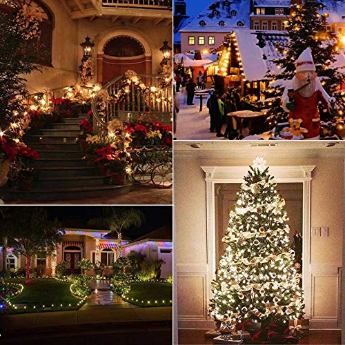 C9 Clear Christmas String Light Set, 100 Feet Vintage Christmas Tree Lights, Outdoor Roofline String Lights With 100 Clear Bulbs For Patio Garden Holiday Indoor Home Decorating, Not Connectable #TOP4