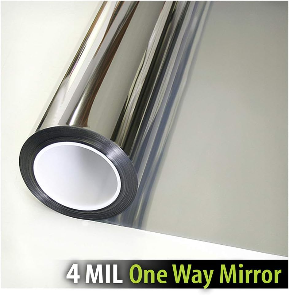 BDF S4MS15 Window Film Security and Daytime Privacy 4 Mil Mirror Silver (Dark) - 12in X 14ft