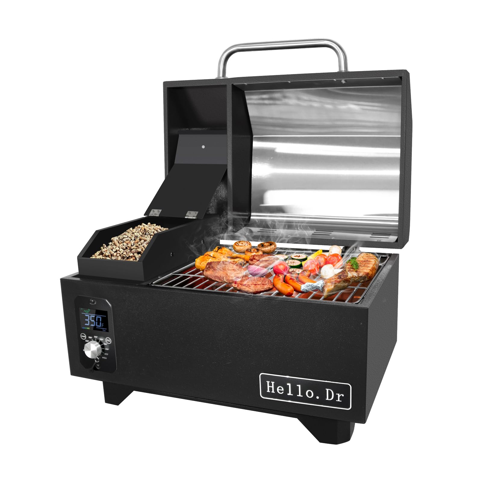 Hello.Dr Portable Electric Smoker Grill