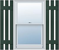 Vista 22 de Mid America - Persiana estándar de vinilo tipo revestimiento exterior de madera de 4 tablones de 14 pulgadas (1 par)