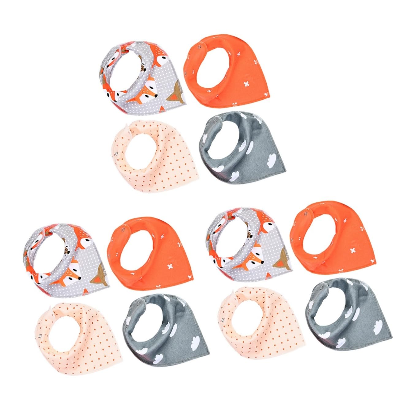 ibasenice 12 Uds Toallas De Algodón Para Saliva Absorbentes Con Broches Absorben El Babero De Agua Para Bebé