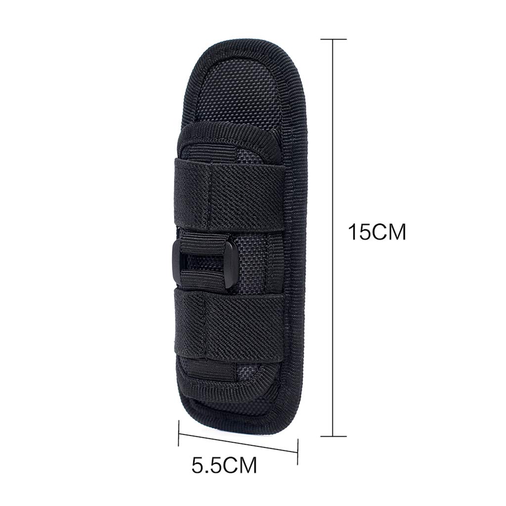 10 x Taschenlampen-Holster, Gürtel-Tragetasche, Halter mit 360 Grad drehbarem Clip