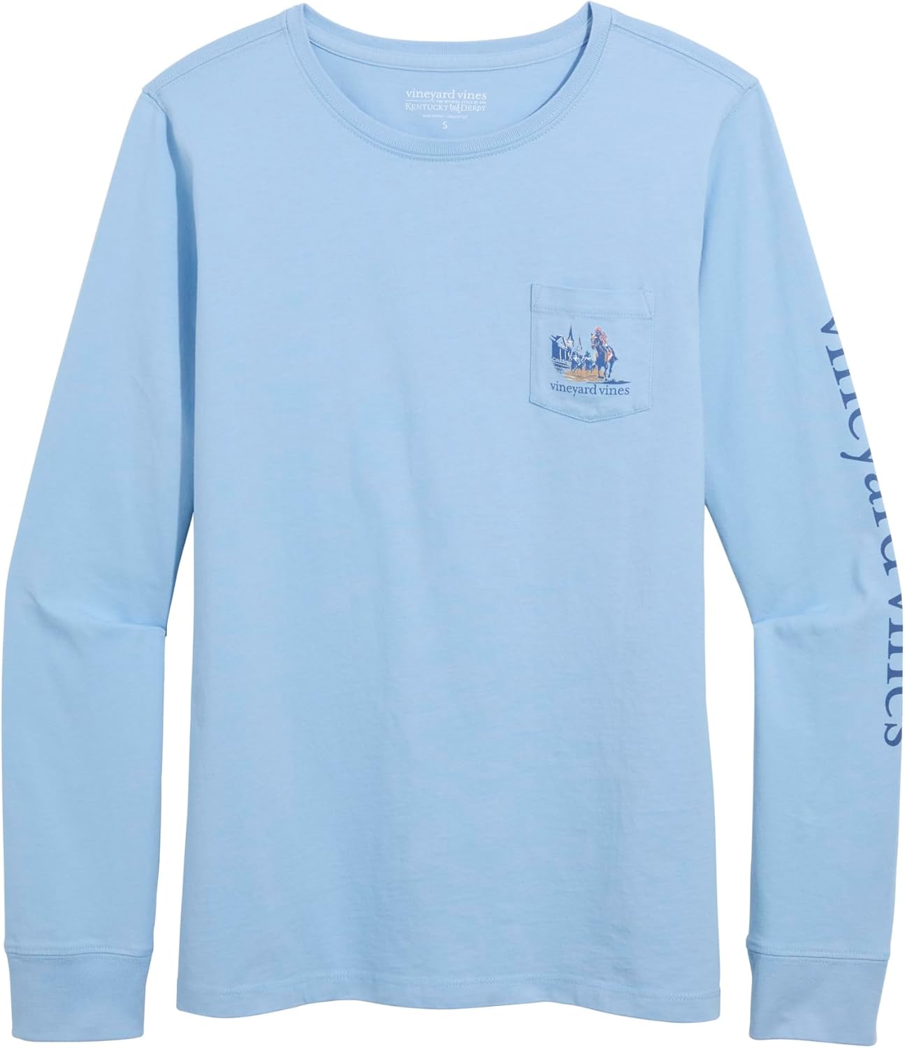 Vineyard Vines Womens Kentucky Derby Painted Race Long-Sleeve Pocket Tee - Image 3