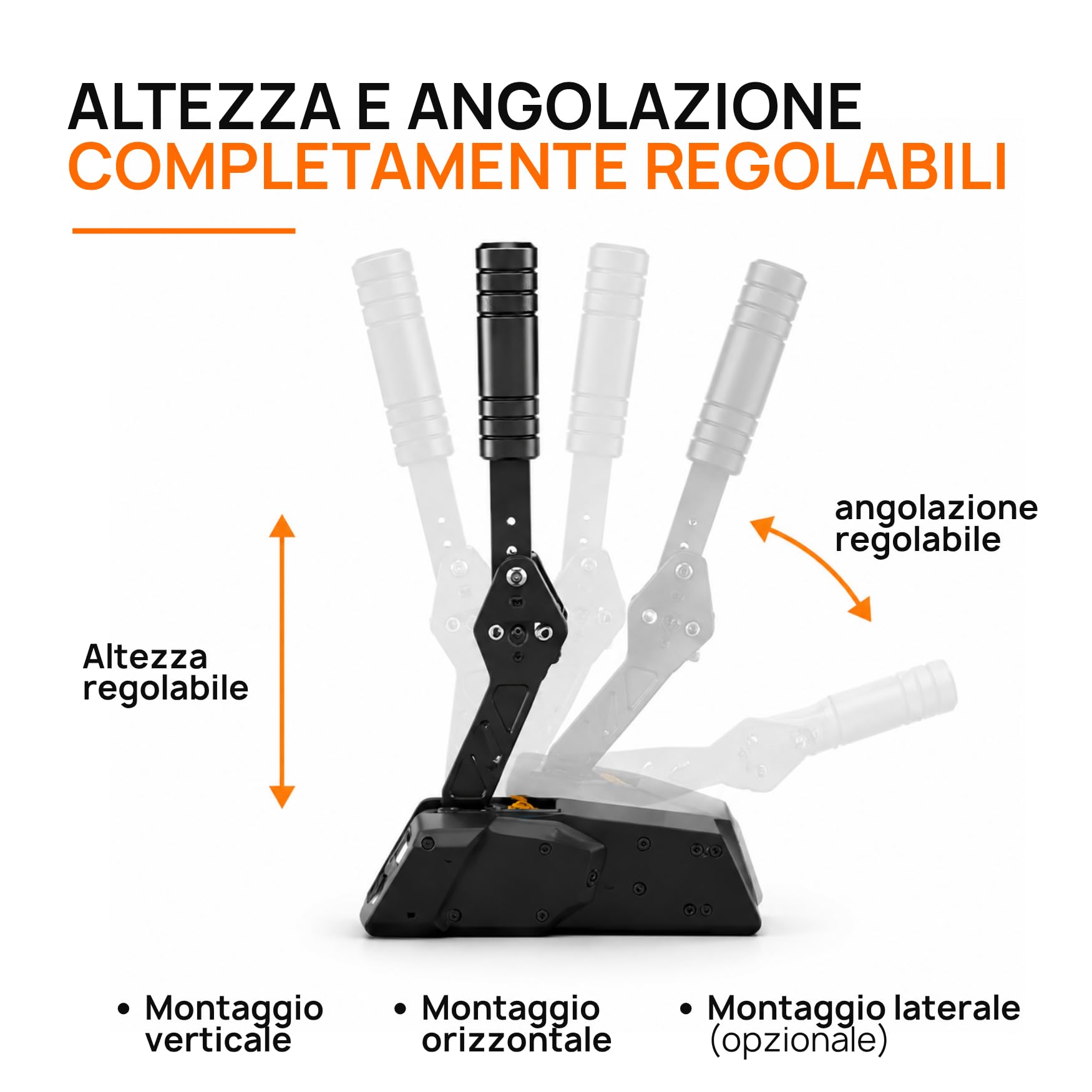 MOZA HBP Freno a Mano PC per Simulatore di Guida, Alluminio Aeronautico, Sensore di Posizione 16 bit, Pressione e Corsa Regolabili, Doppia Modalità, Altezza e Angolazione Regolabili
