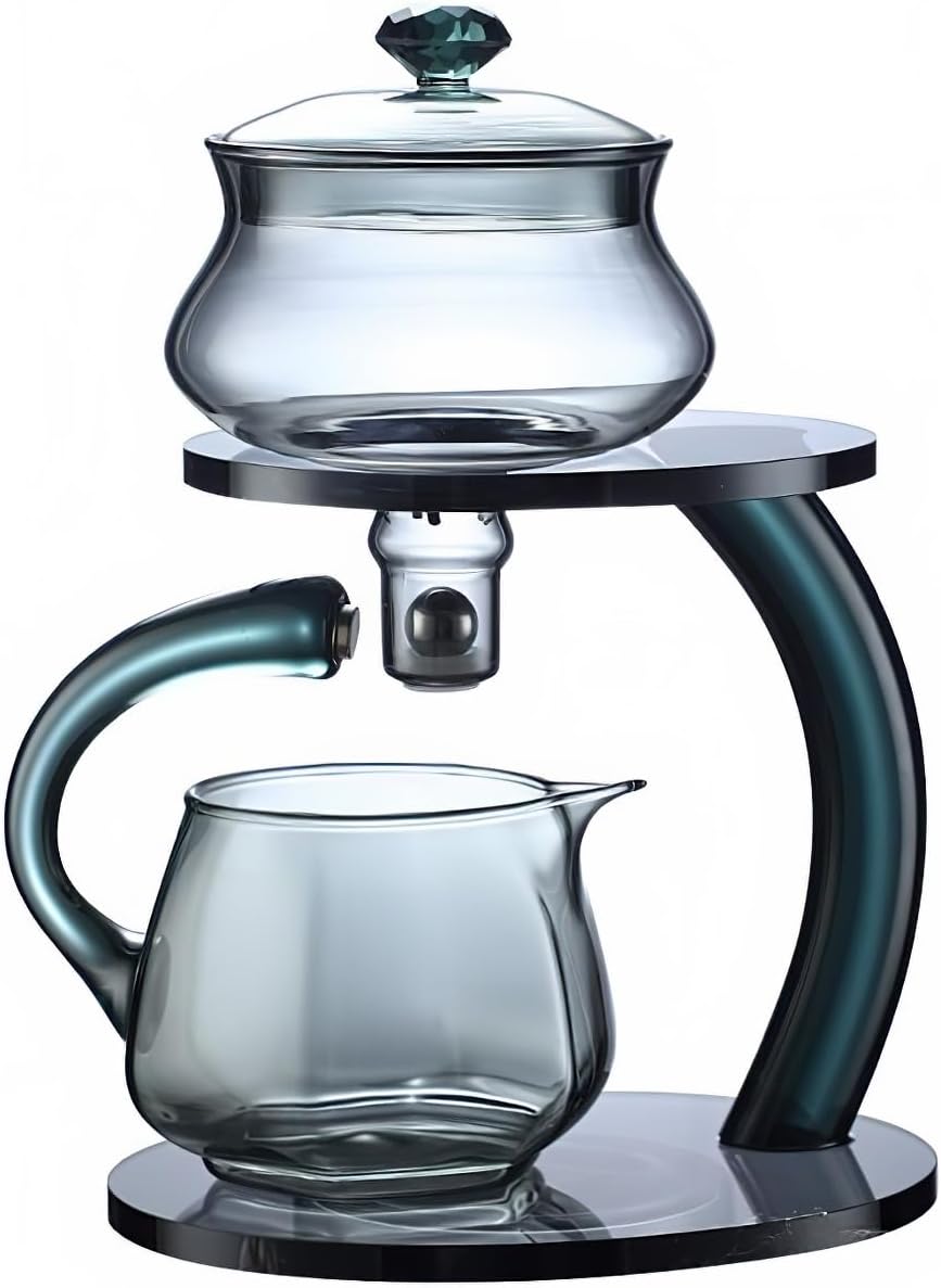 Semi Automatic Tea Set, Lazy Kungfu Tea Set, Lazy Kung Fu Drip Teapot, Magnetic Tea Pot With Magnetic Ball, Heat Resistant Gongfu Glass Teapot Set, Gift For Fathers Day, Thanksgiving Birthdays