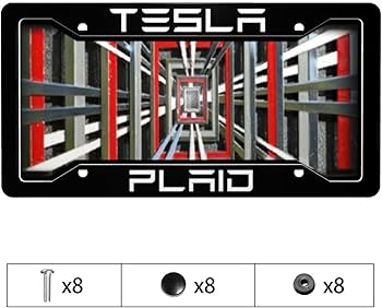Amazon.co.jp: ナンバープレートとフレーム テスラフロントナンバー