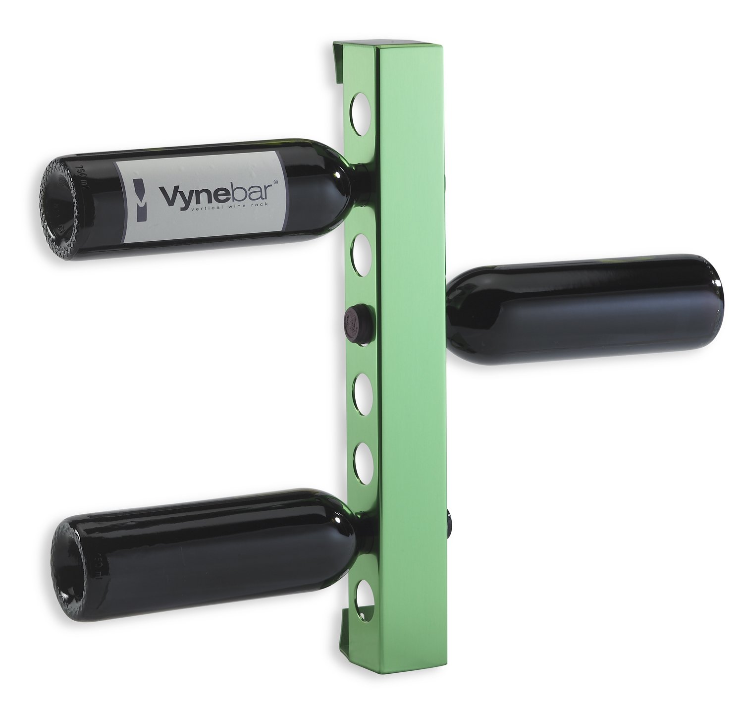 Vynebar 8 Polished Green Vertical Wine Rack