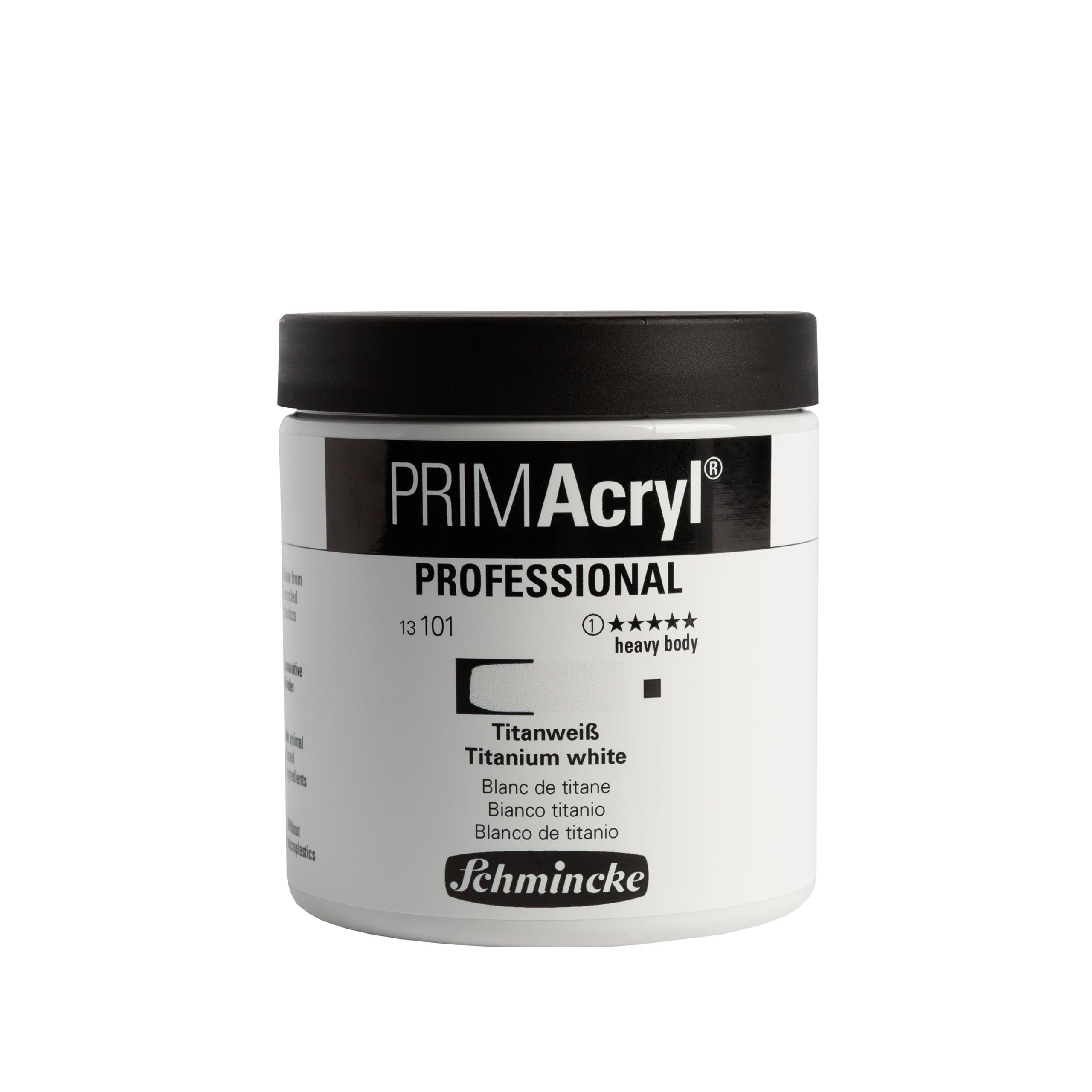 Schmincke PRIMAcryl® Finest Brilliant Acrylic Paint, Titanium White, 237 ml Jar, Professional Quality