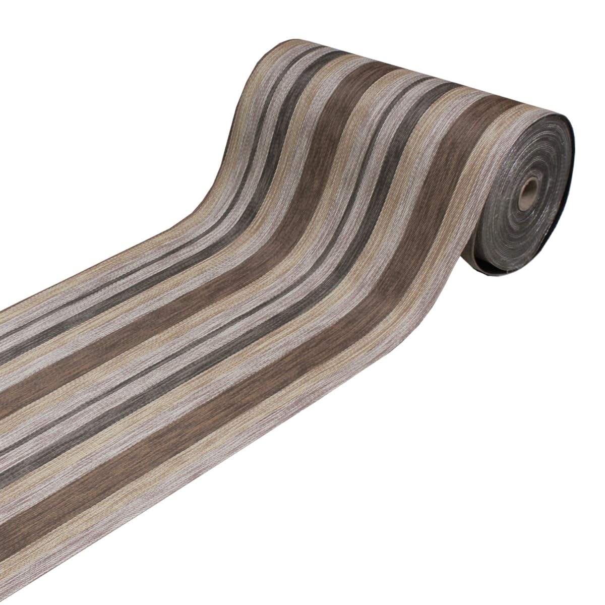 SaRani Tappeto Runner Moderno per Cucina e Corridoio, Impermeabile, Antimacchia, Passatoia con Fondo Antiscivolo (Righe Beige, 50x400 cm)