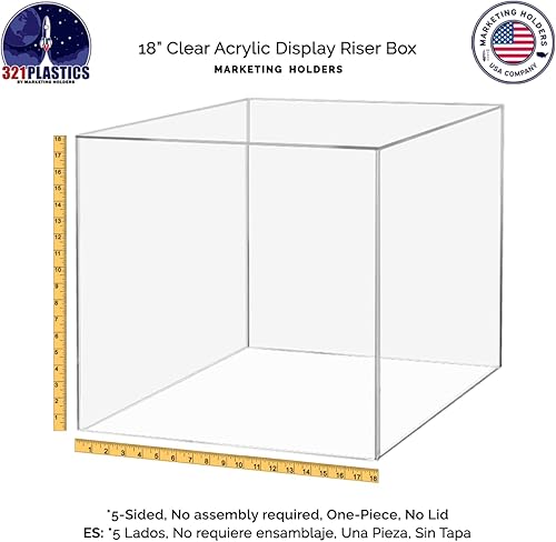 Vista 28 de Marketing Holders Soportes de exhibición de acrílico de 2 pulgadas a 8 pulgadas de alto, 7 piezas de plástico transparente para encimera, pedestal