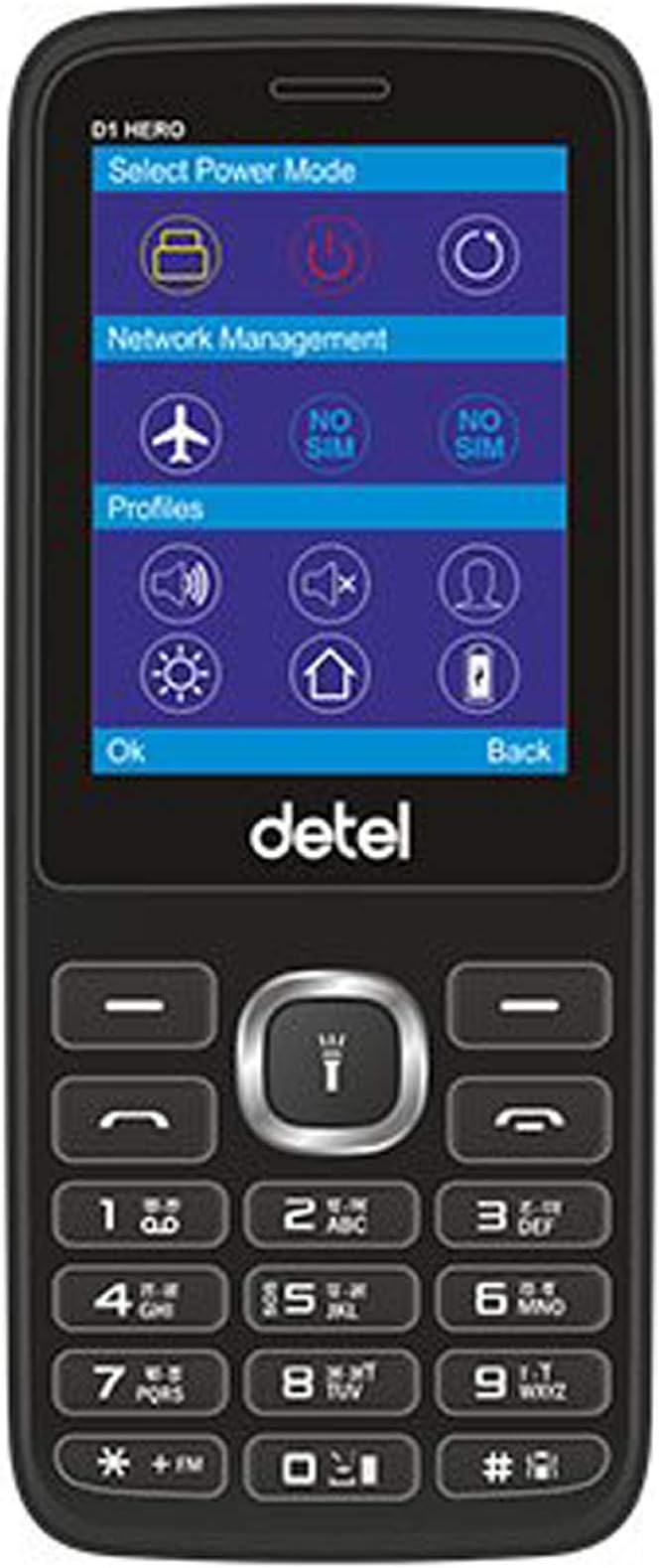 Detel D1 Hero 2.4" Display 1500 mAh Battery with Vibrate & Bluetooth Dialer