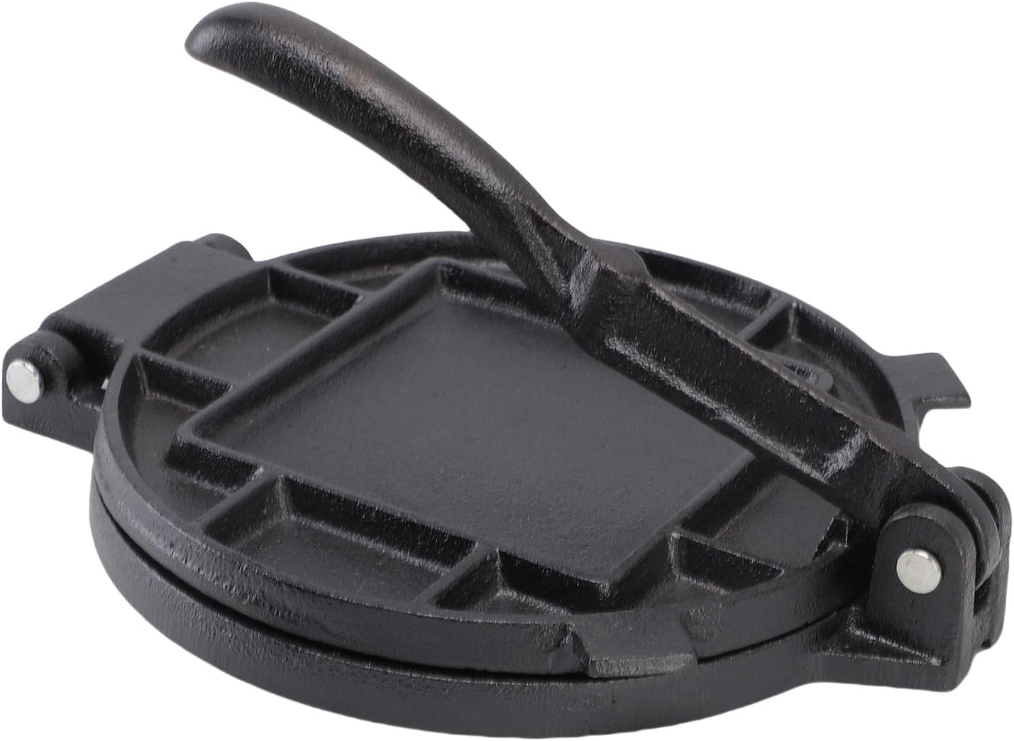 Tortilla Press, 7.3 Inch Cast Iron Quesadilla Maker Machine Heavy Duty Empanada Maker Press with Foldable Handle for for Roti, Tawa, Dosa, Pataconera, Kitchen and Home Use