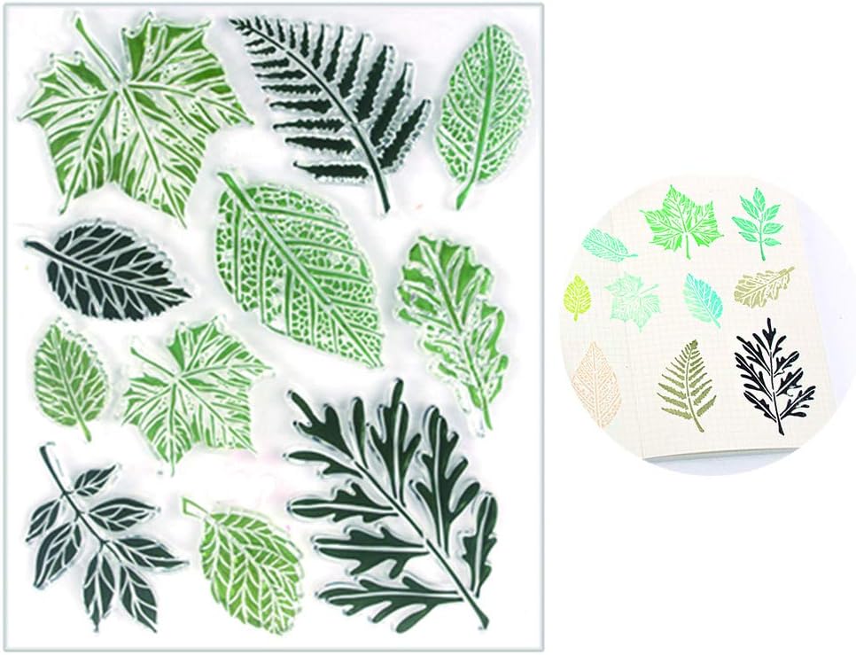 Leaves Silicone Clear Stamps for Card Making Decorative Letter Stamp