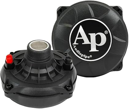 Audiopipe 150 Watts Film Compression Driver ADR-250, Superior Performance, 2" Kapton Voice Coil, Resin Film Diaphragm, Screw-On Connection, Long Lifespan, Heavy Duty Push Terminals