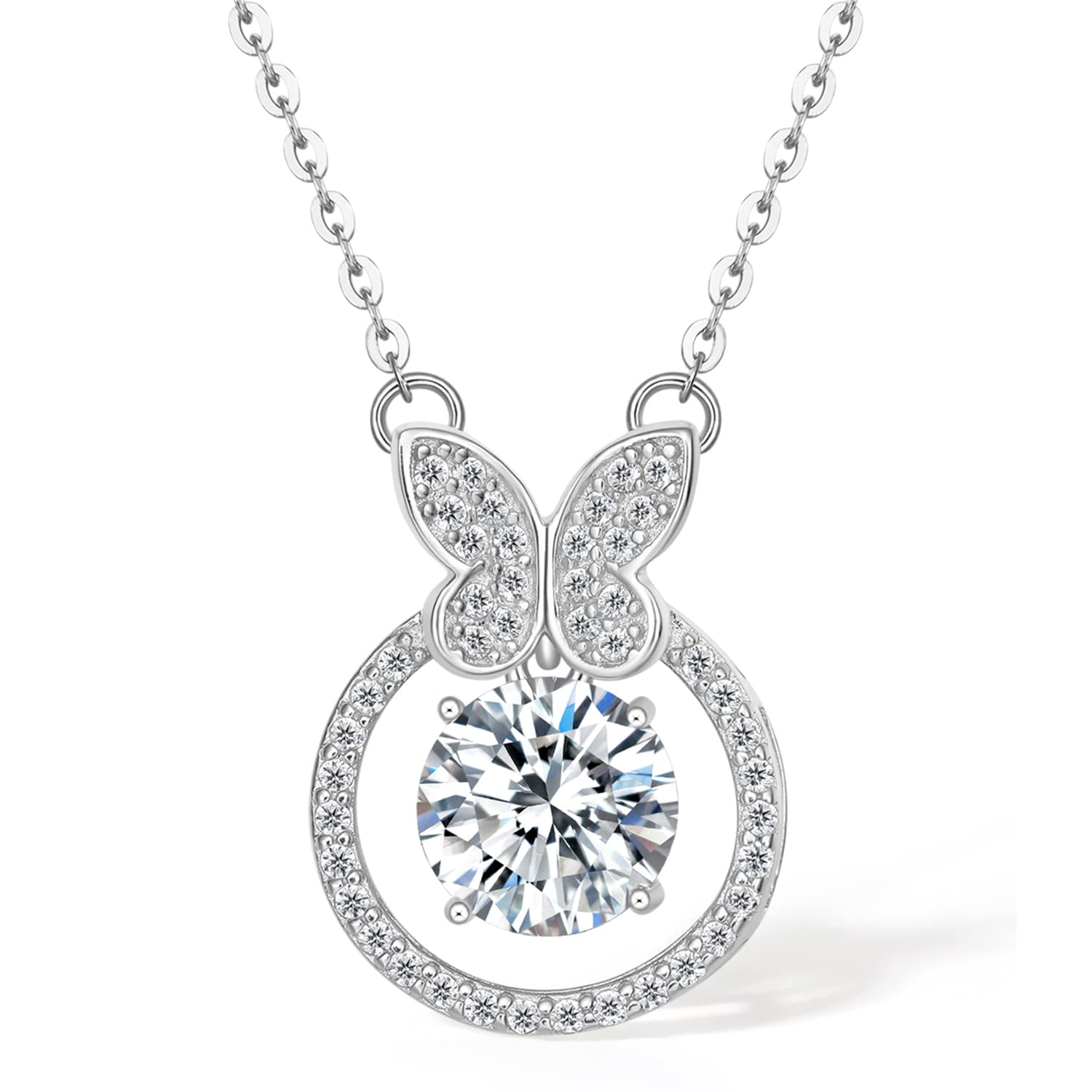 Pendant Necklace for Women S925 Sterling Silver Necklace Jewelry Gifts for Her, Anniversary Birthday Necklaces for Women Teens Girls Mom Wife, Sterling Silver, No Gemstone