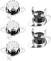 Vista 9 de uxcell KSD301 Termostato 284.0 °F/284°F 10A N.C Ajustar interruptor de temperatura de disco rápido para microondas, horno, cafetera 2 piezas