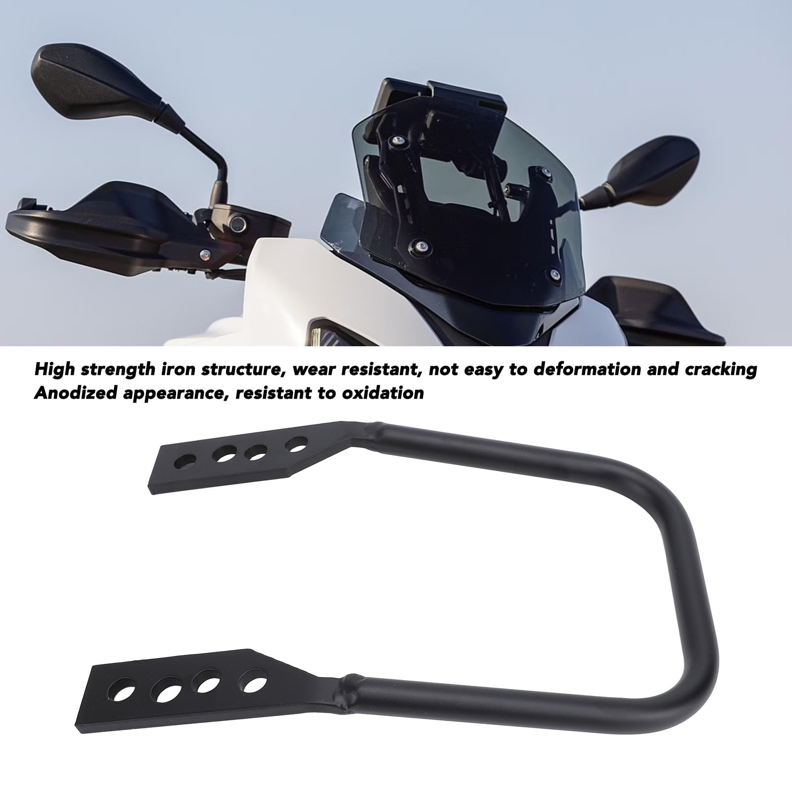 Yctze Soporte de Navegación para Teléfono GPS para Motocicleta con 4 Orificios de Montaje Ajustables, Tubo de Hierro sin Costura, Acabado Anodizado, para F750GS F850GS F850GS ADV