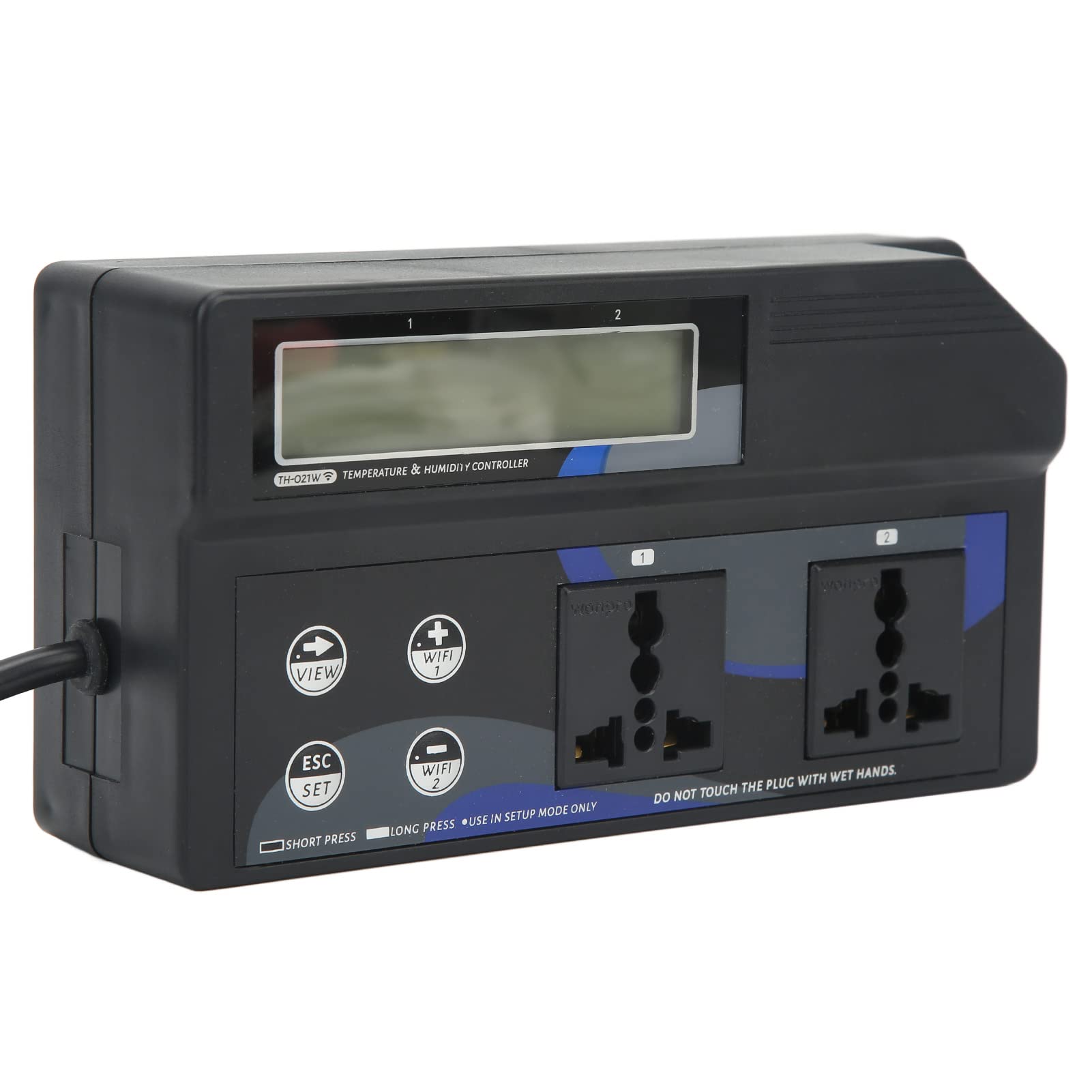 Chrees Regolatore di umidità della Temperatura WiFi Termostato Wireless Igrometro Umidostato Controllo App Monitor da Tavolo con Sonda di Temperatura e umidità per Laboratorio Acq