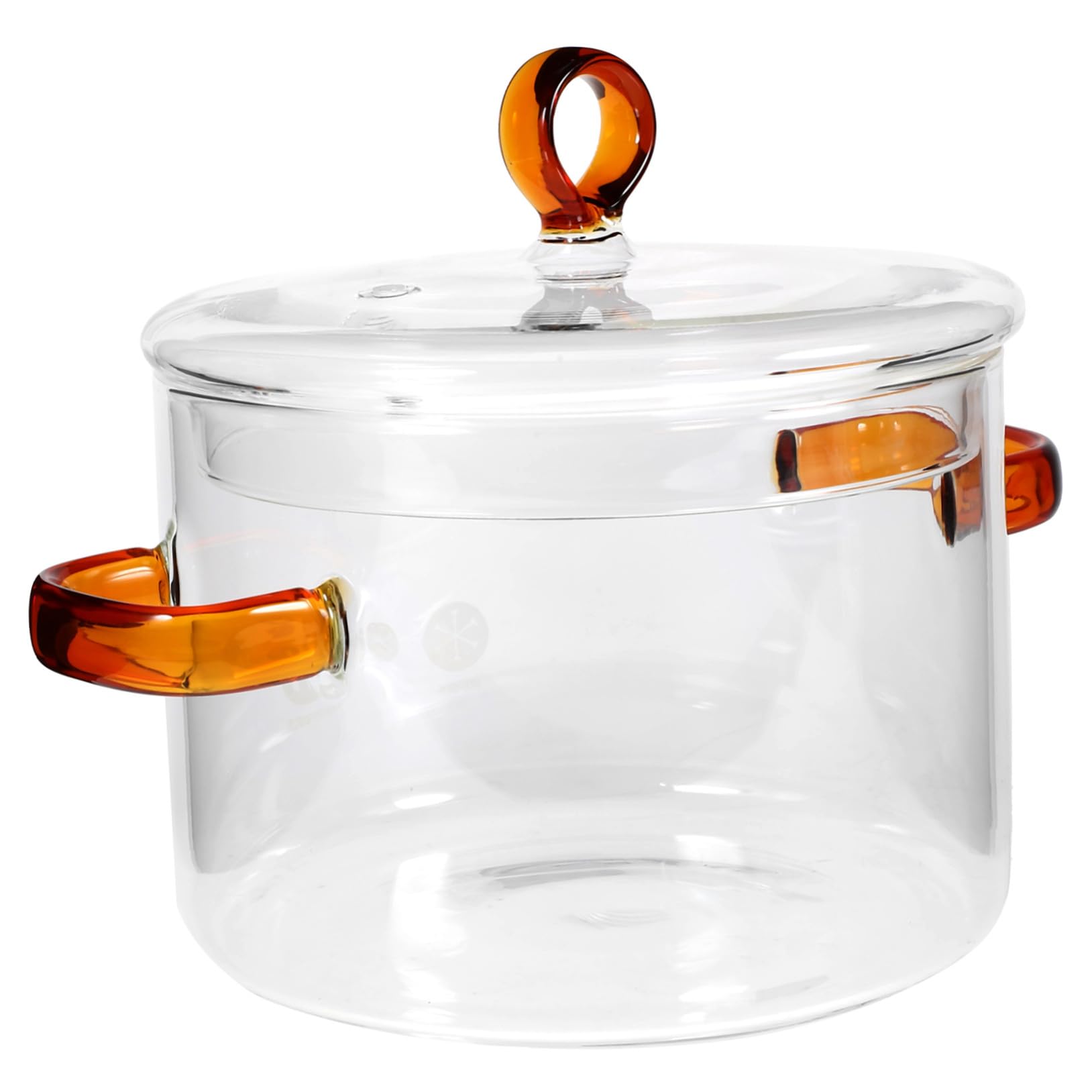 Marmite en verre borosilicate 1,5l Toyvian avec couvercle pour une cuisson sur feu