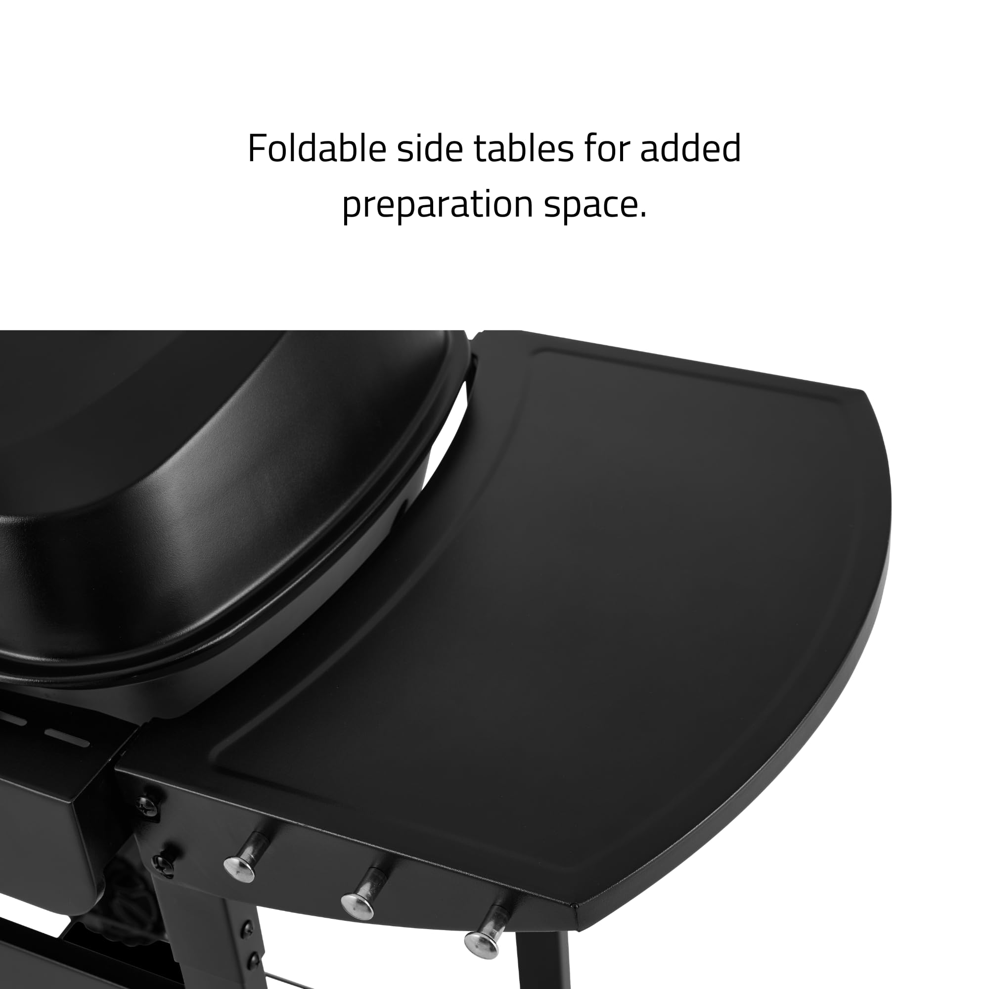 2 Burner Gas Grill BBQ including Cover, Lid and Lava Rock, Foldable Side Tables, Generous 47 x 37cm Cooking Area, Perfect for Outdoor Cooking — view 6