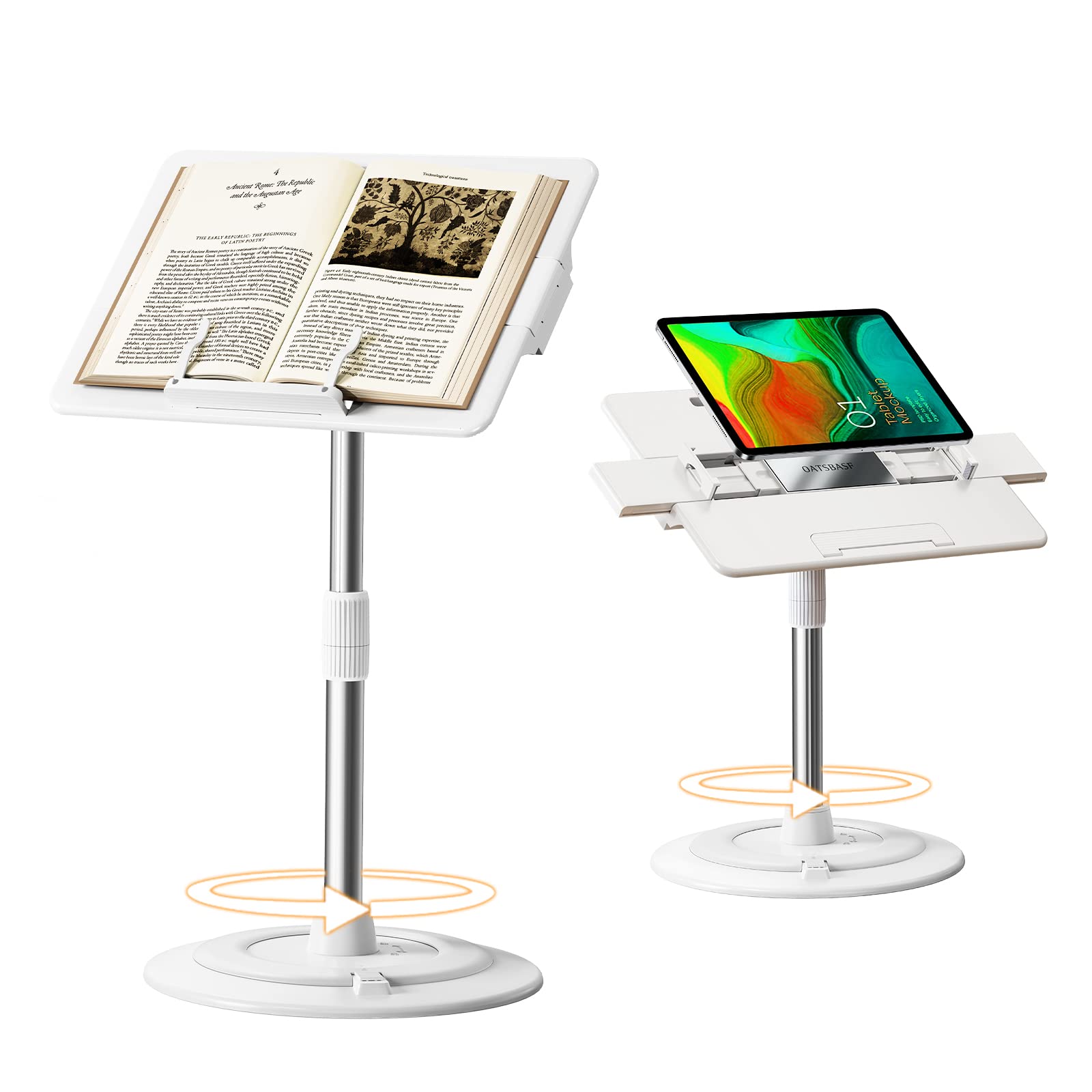 Standing Reading Buy OATSBASF Book Stand for Reading,Adjustable Liftable and Rotatable ...