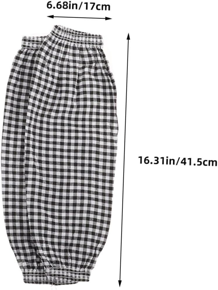 Kisangel Reusable Kitchen Arm Oversleeves for Dish Washing and Gardening, Protective Sleeve Covers, 2 Pairs Plaid Oversleeves for Cleaning and Painting