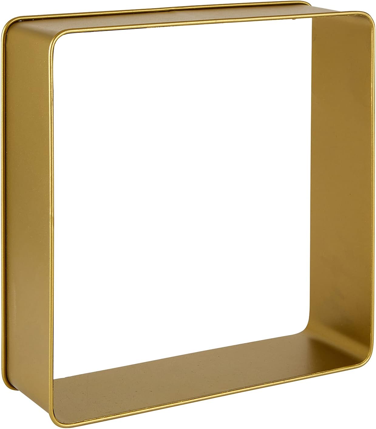 47th & Main Vintage Metal Box Wall Shelf, Set of 2, Gold