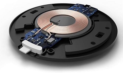 Miniatura 5 de BoxWave Cargador compatible con Marshall Minor III - Cargador inalámbrico SwiftCharge PowerDisc (15 W), cargador de escritorio circular inalámbrico