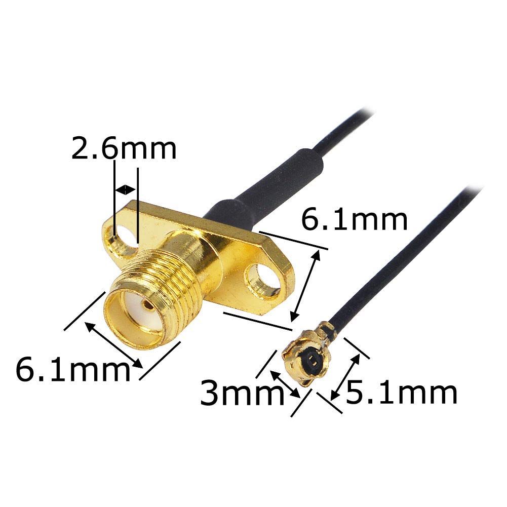 Lot De 5 Câbles D'extension IPX U.fl Vers SMA Femelle - 15 Cm, Câble Coaxial RF Pour Carte Mini PCIe, Xbox, Antennes - 5