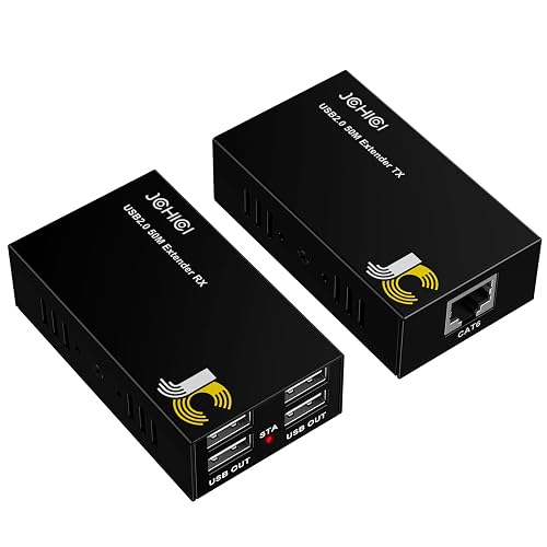 Estensore USB 50 m su Cat6, prolunga USB 4 porte,